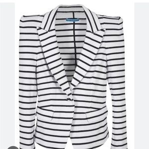 Alice and Olivia stripe knit blazer